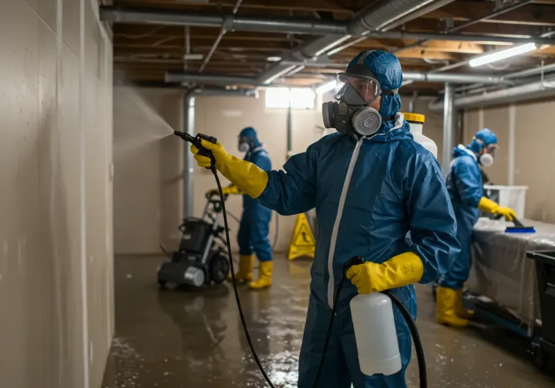 Basement Sanitization and Antimicrobial Treatment process in Forest City, FL